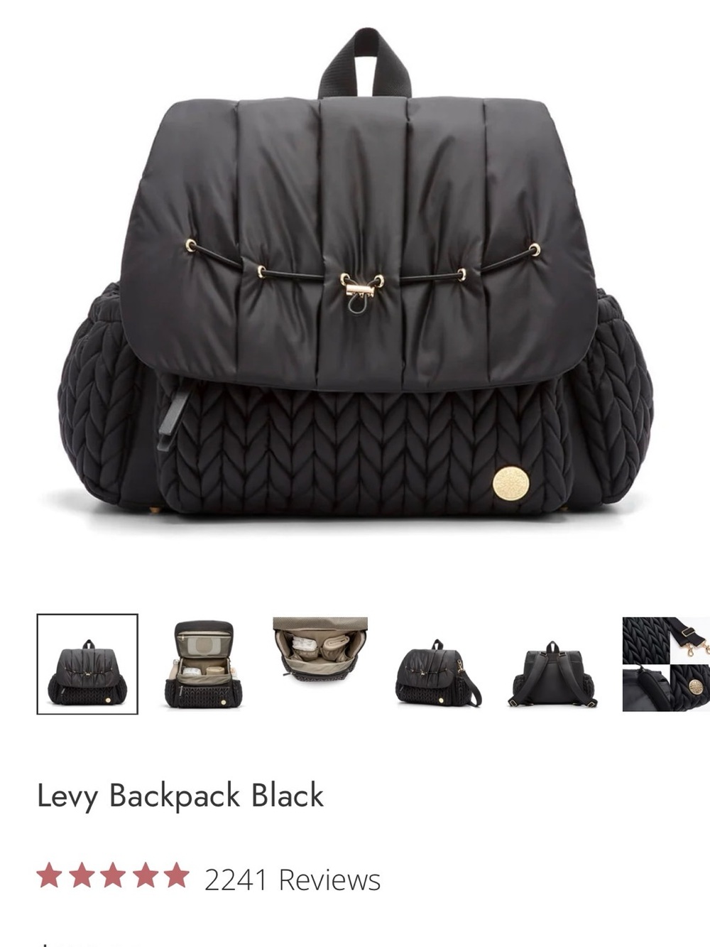 HAPP Levy diaper Backpack - Black